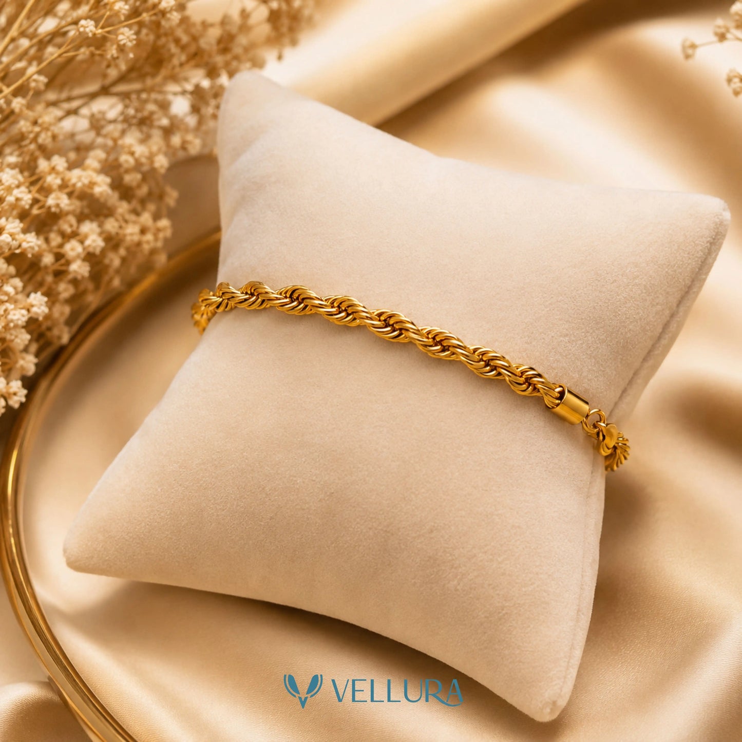 Gold Plated Rope Chain Bracelet