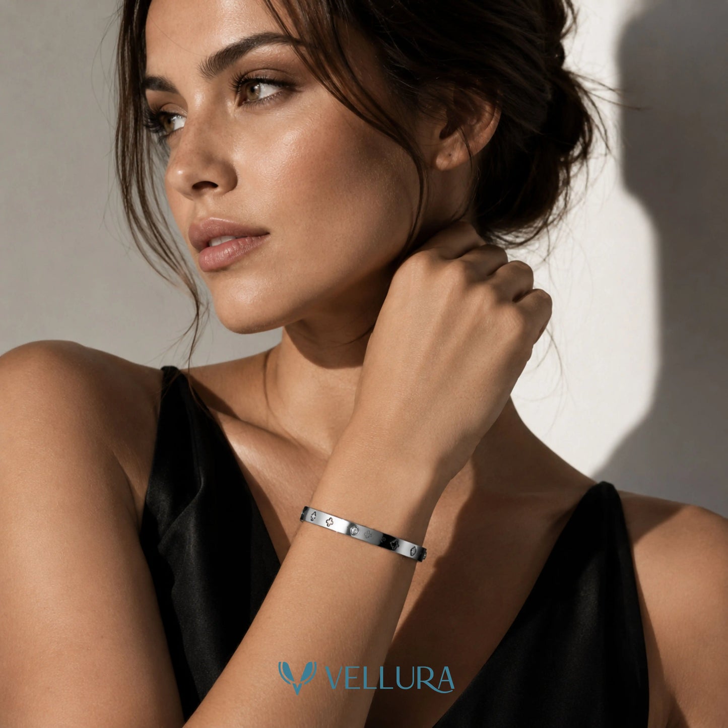 Clover Crystal Silver Bracelet