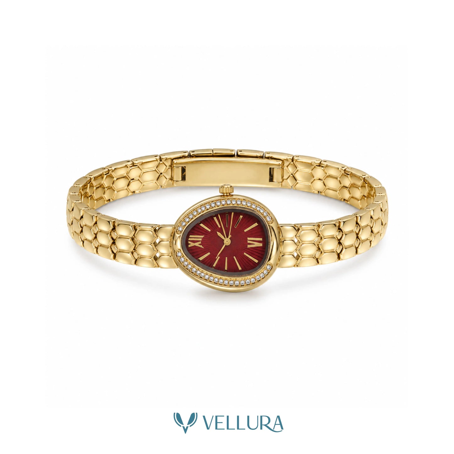 Imperial Red Sunburst Watch-Bvalgari Insipred