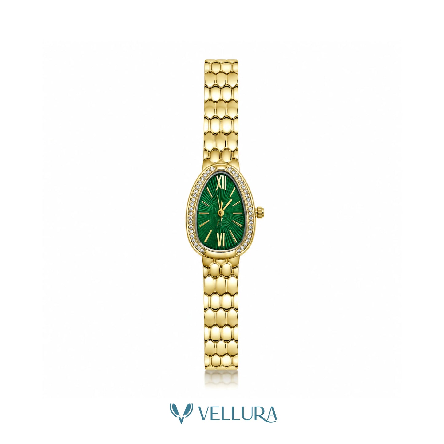 Emerald Royale Crystal Watch-Bvalgari Insipred