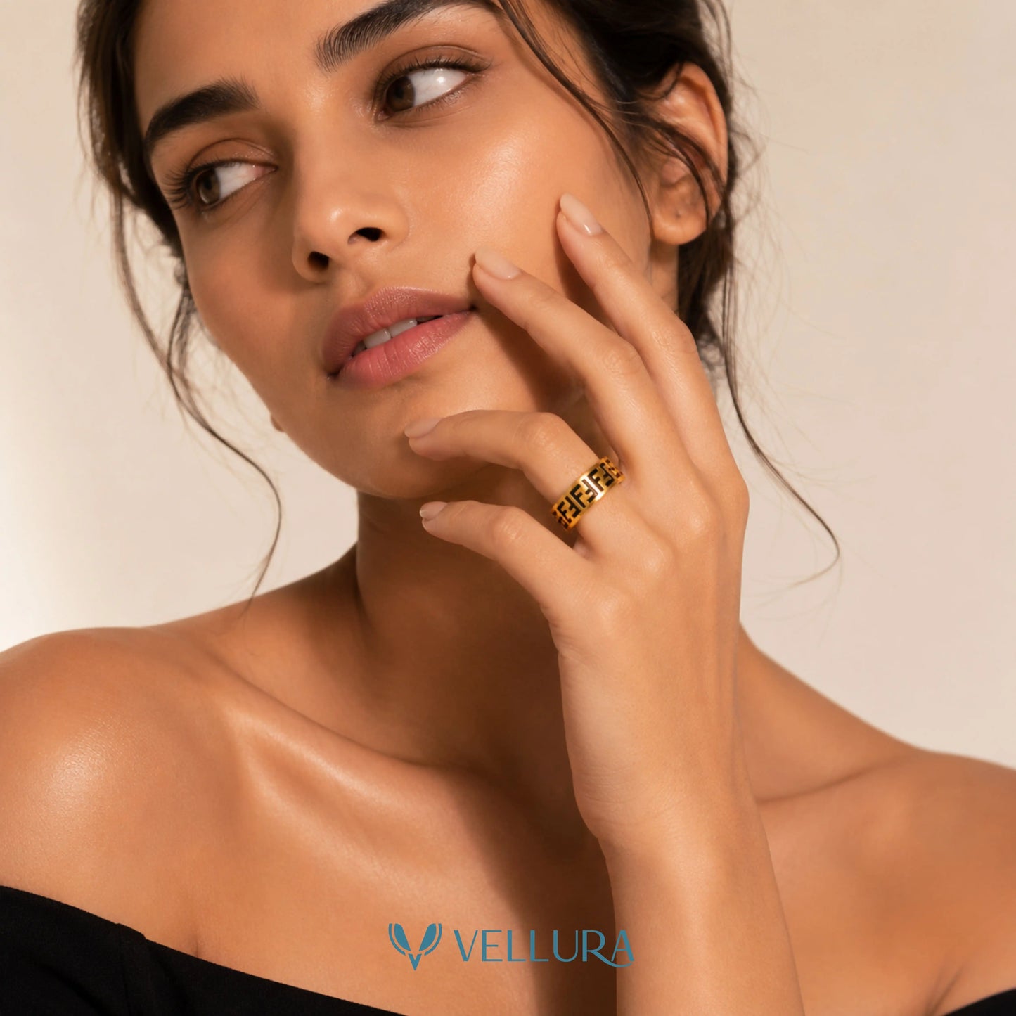 FENDI INSPIRED- Geometric Designer Ring