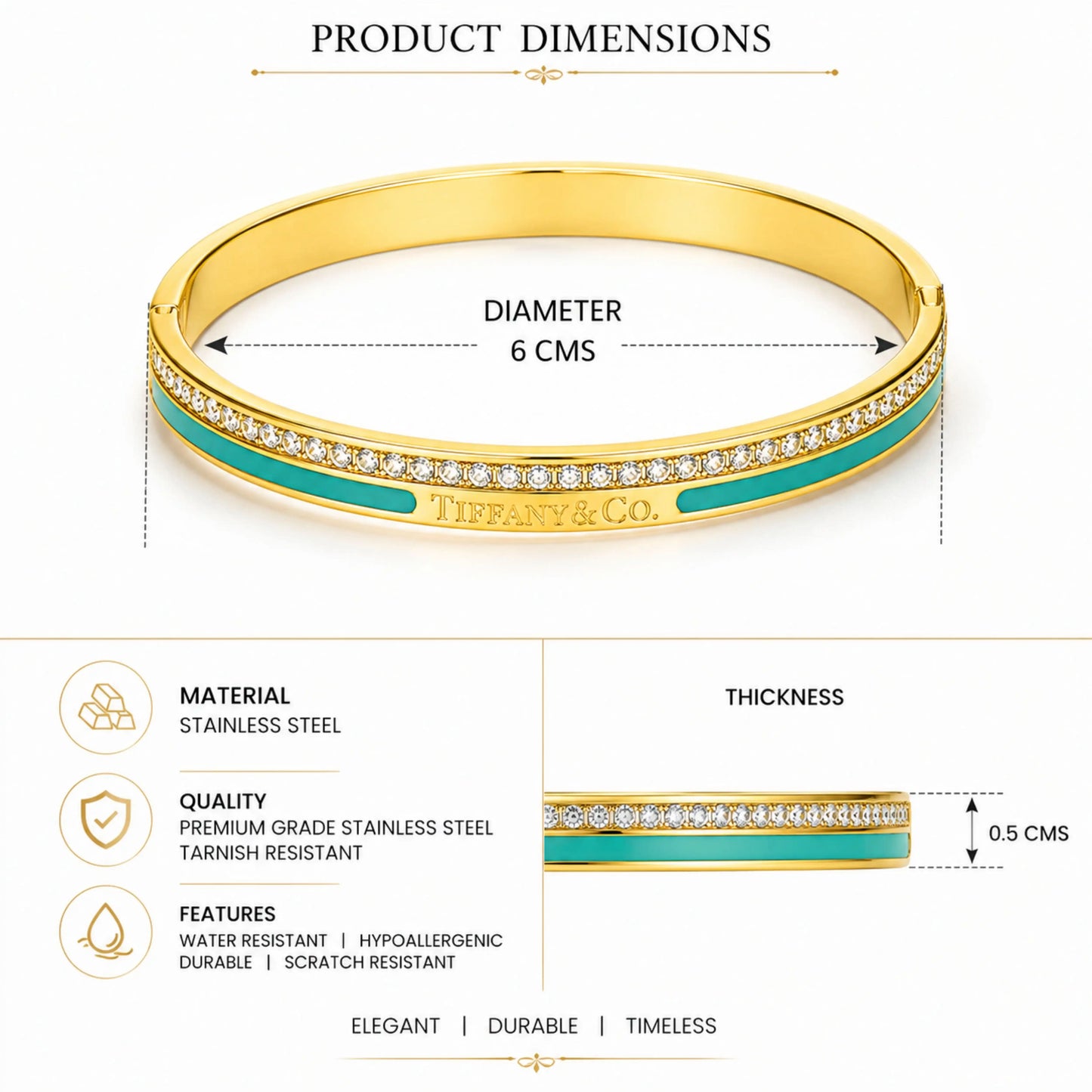TIFFANY INSPIRED- Turquoise Bracelet