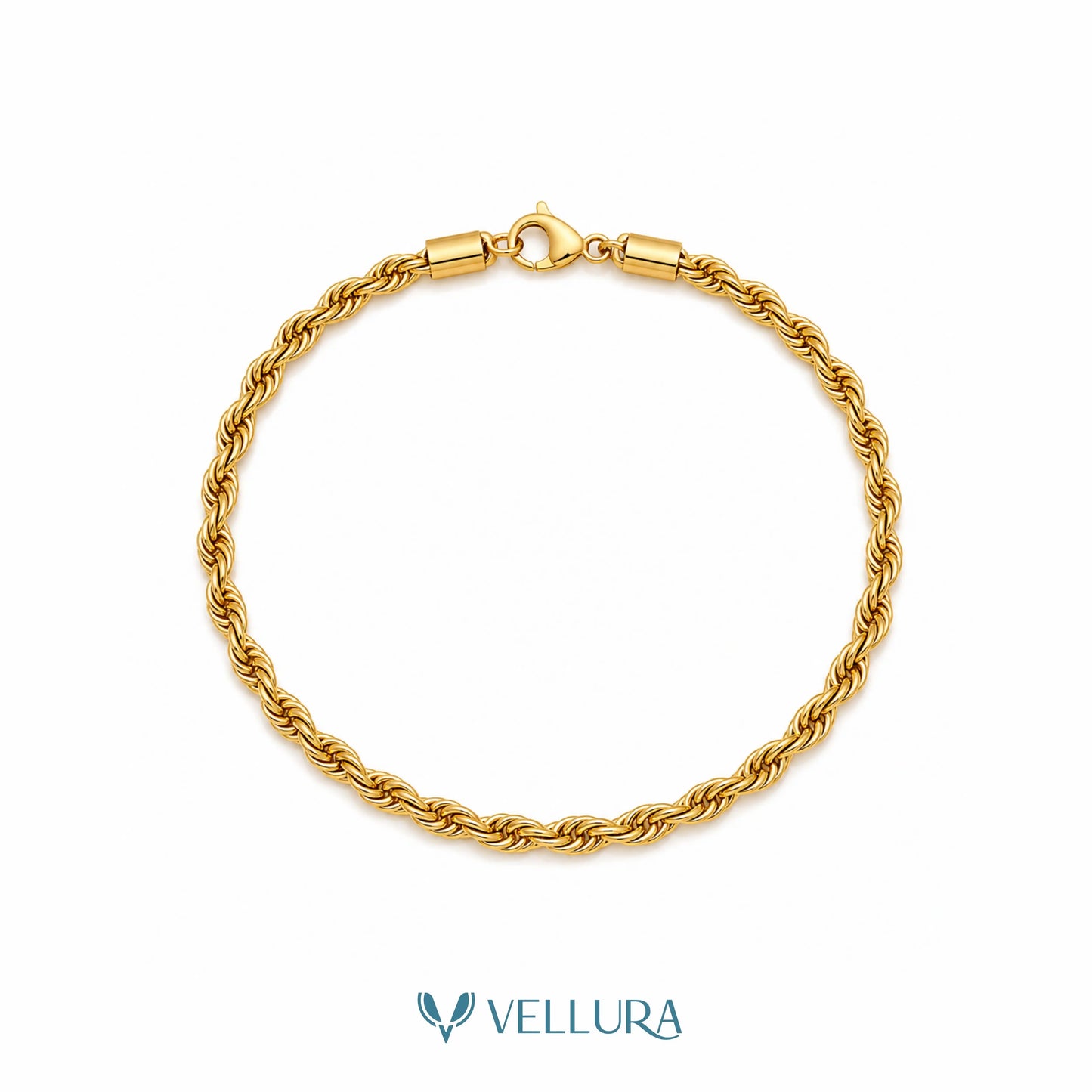 Gold Plated Rope Chain Bracelet