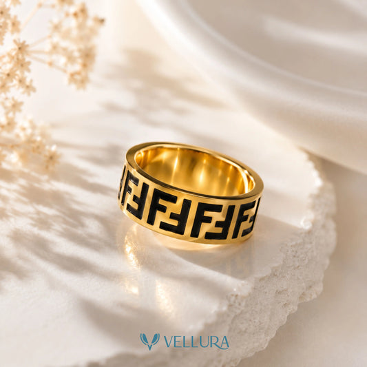 FENDI INSPIRED- Geometric Designer Ring