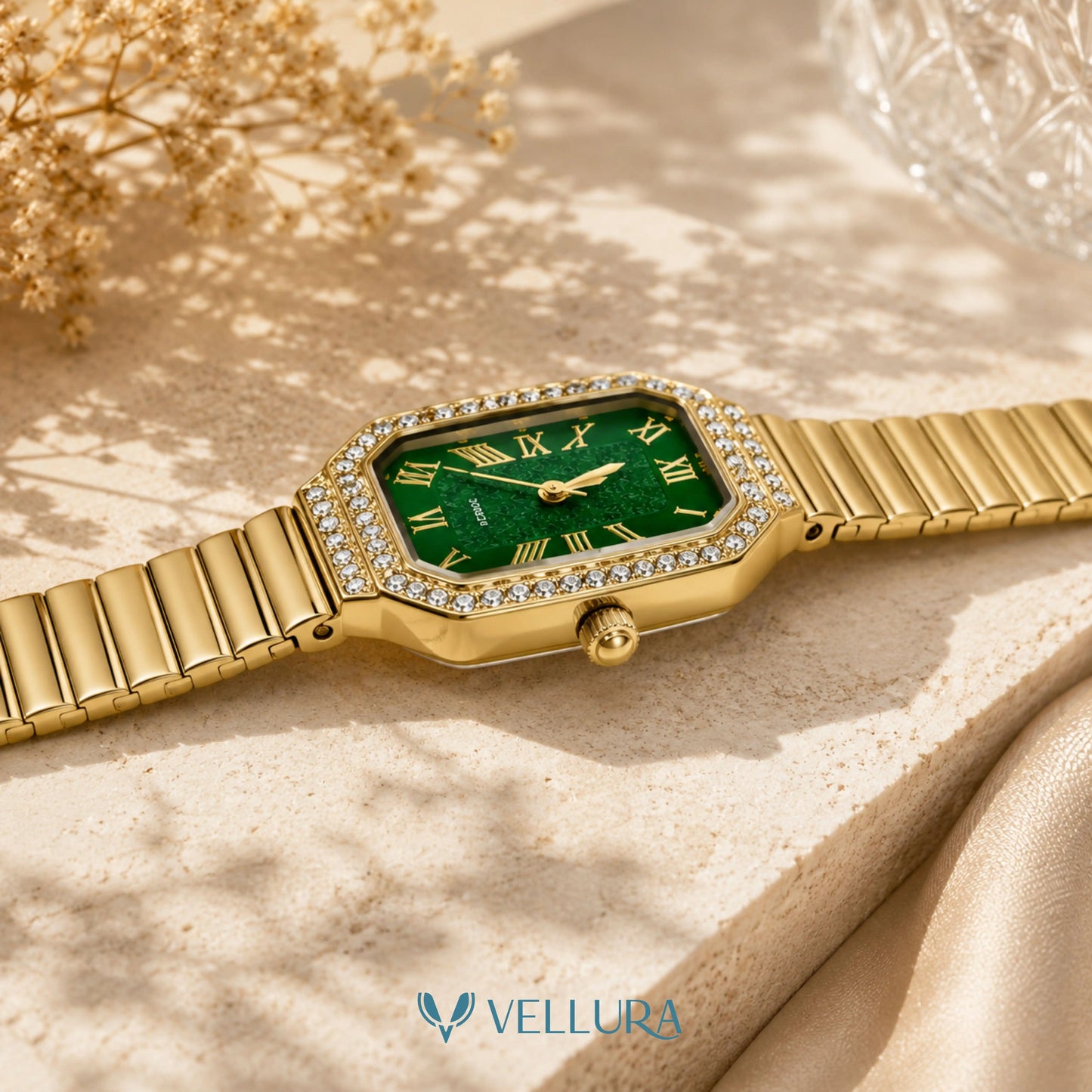Emerald Majesty Crystal Watch