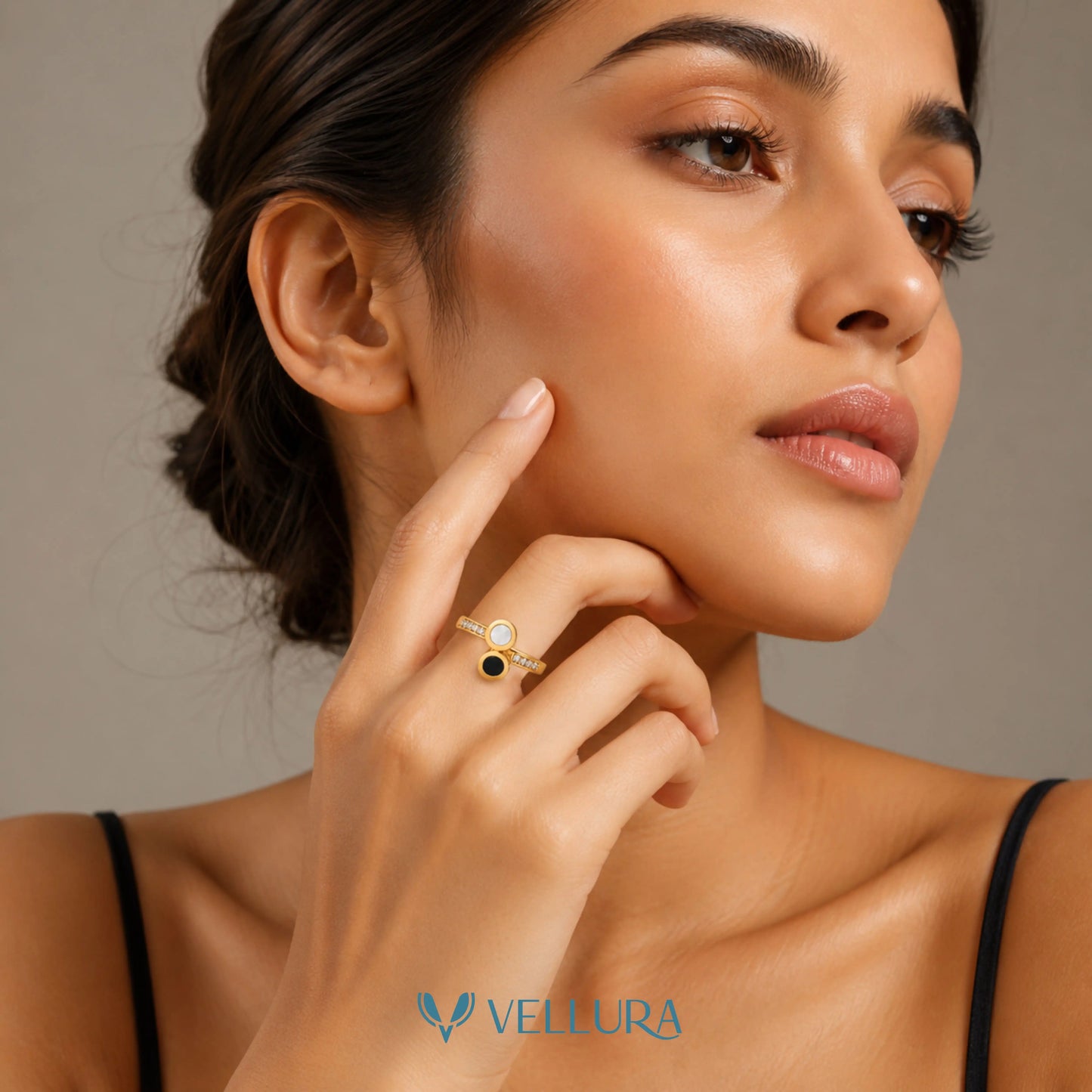 Dual Stone Open Ring
