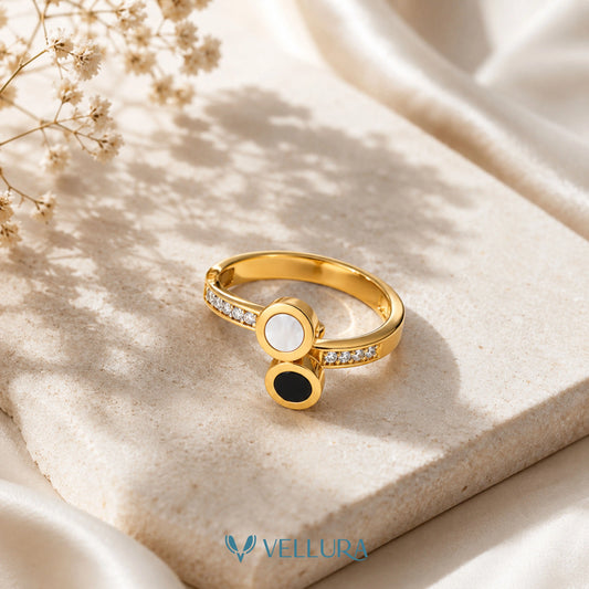 Dual Stone Open Ring