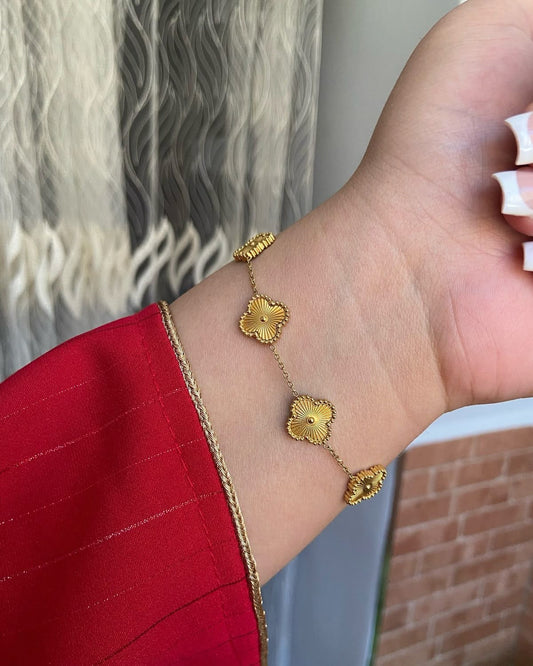 Gold Quatrefoil Bracelet