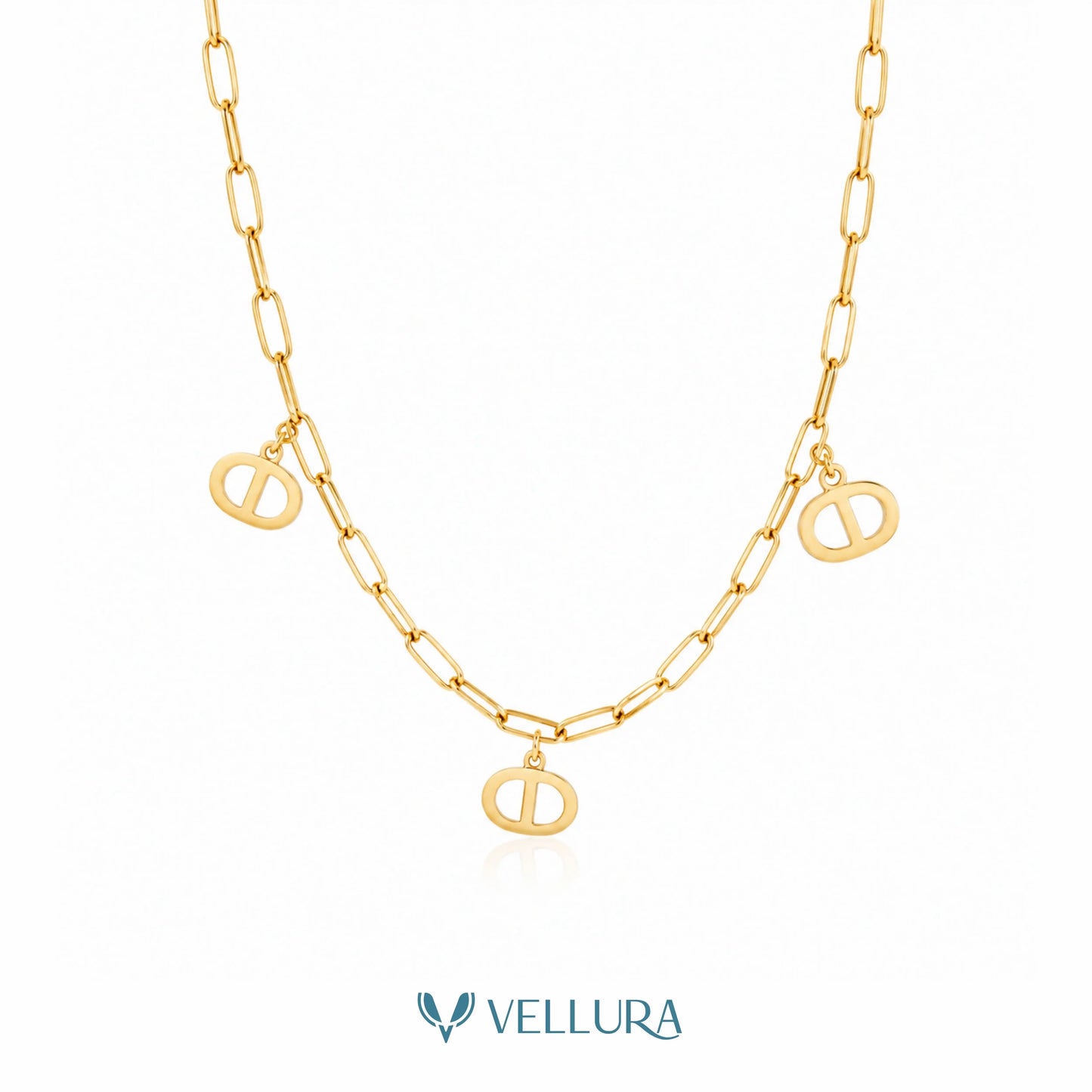 CD Inspired Charm Chain Necklace