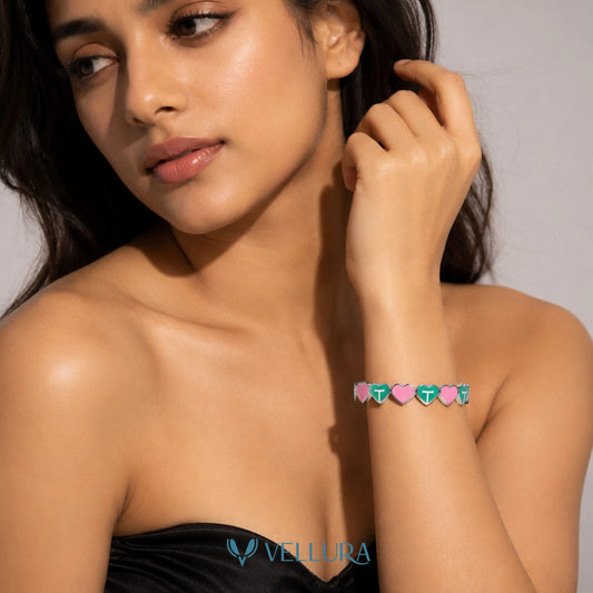 Luxury Heart Charm Bracelet