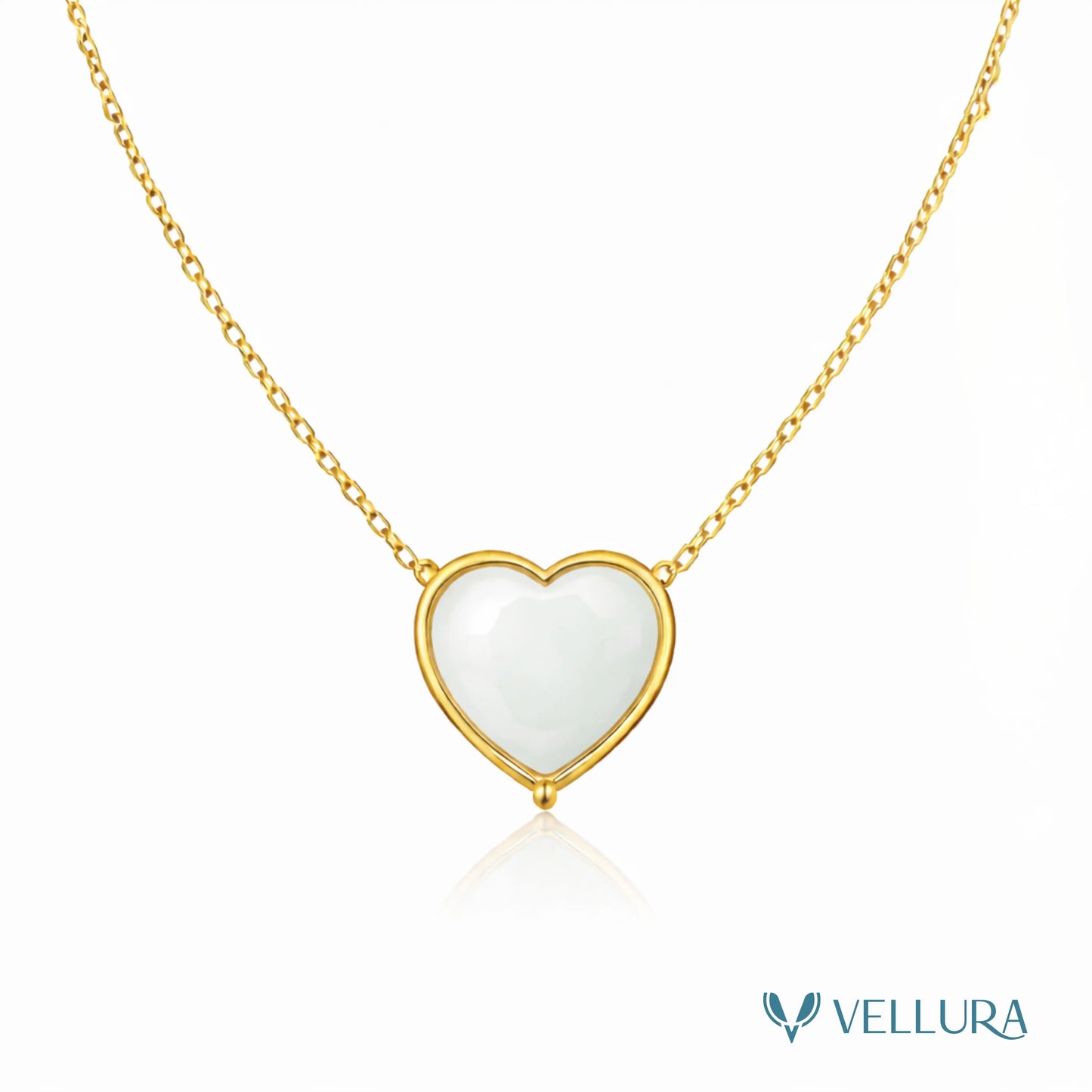 Heart Enamel Pendant Necklace-VJ1
