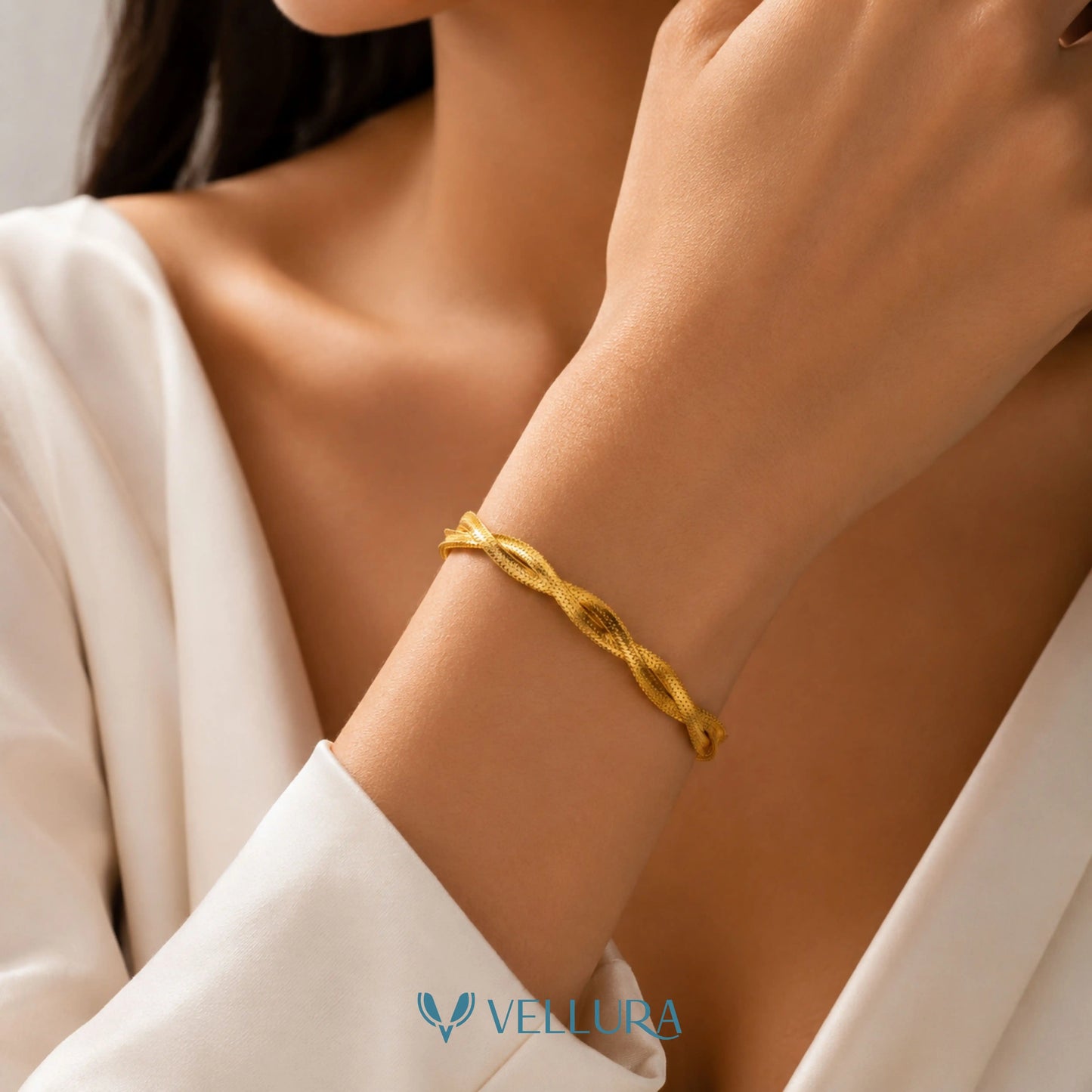 Gold Plated Oval Link Bracelet