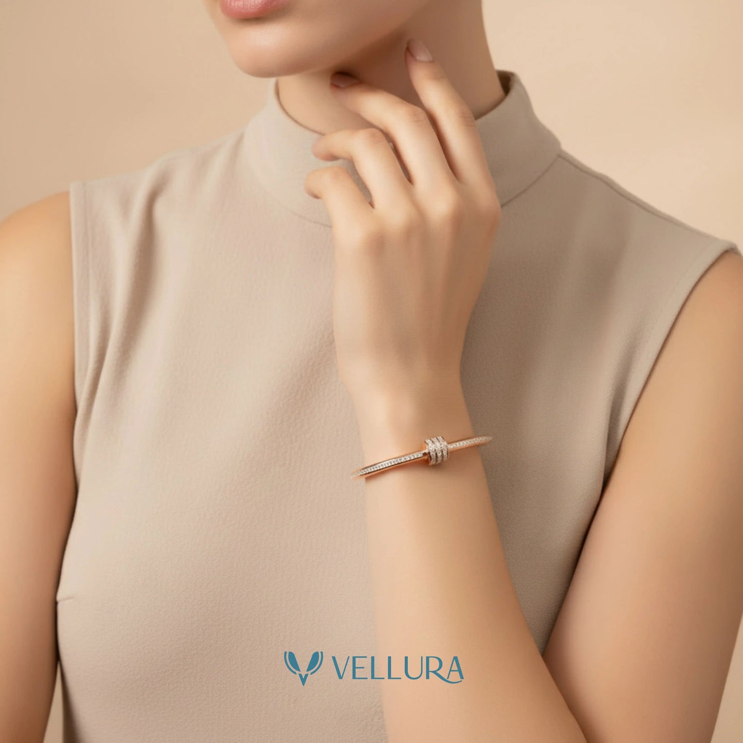 Gold Crystal Bangle Bracelet