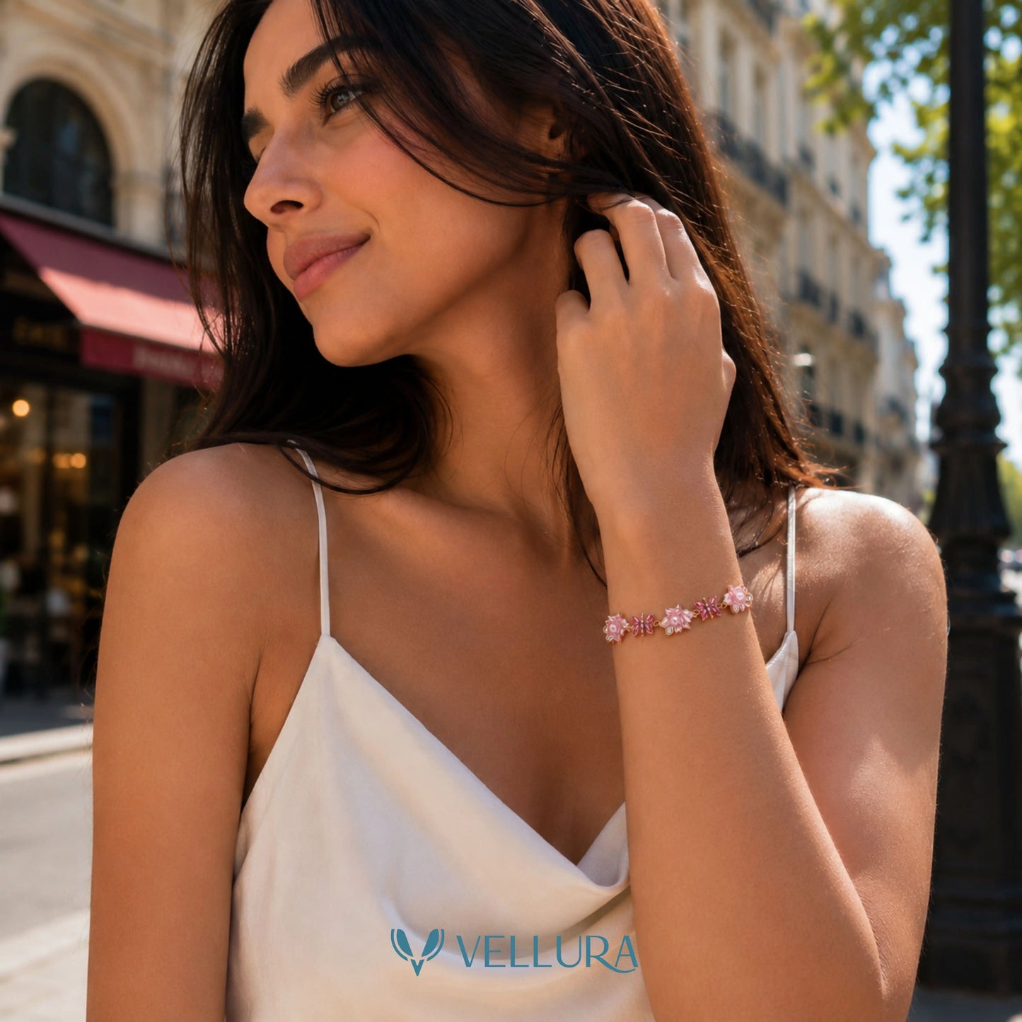 Butterfly & Floral Charm Bracelet