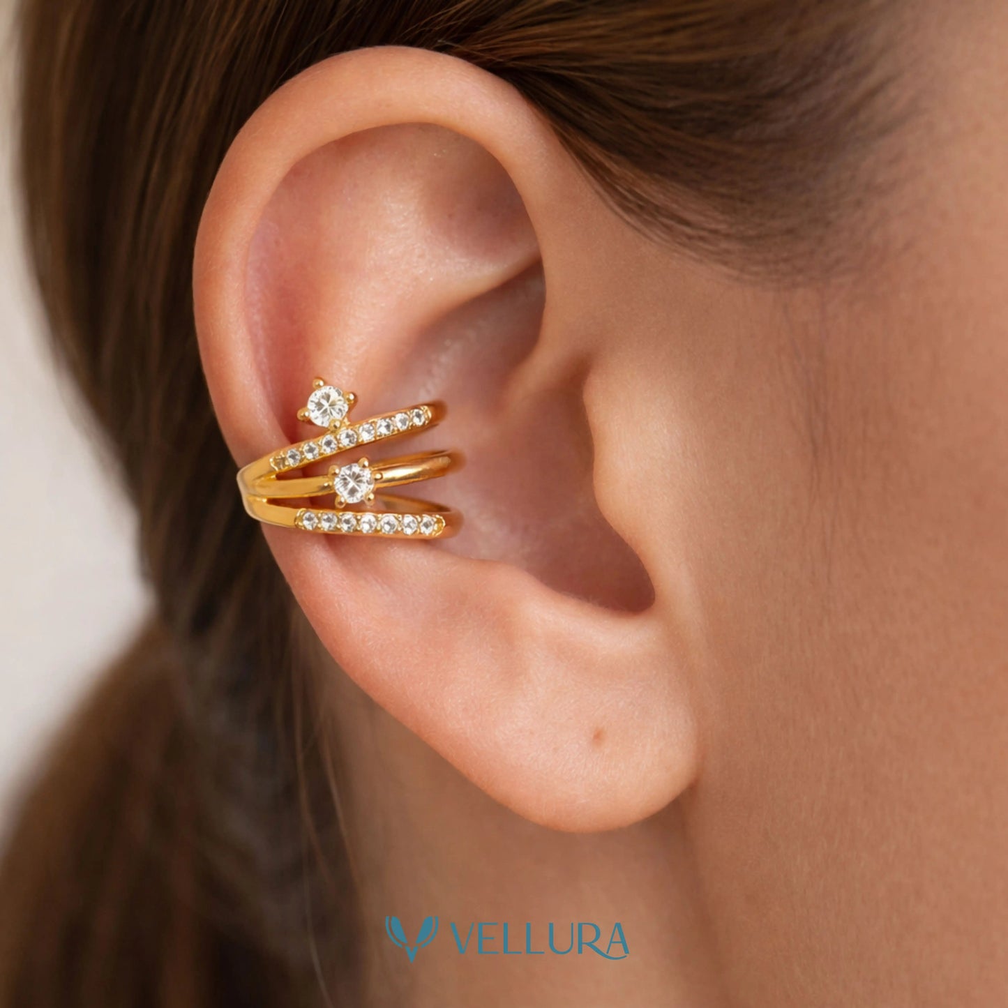 Gold Drop Ear Cuff