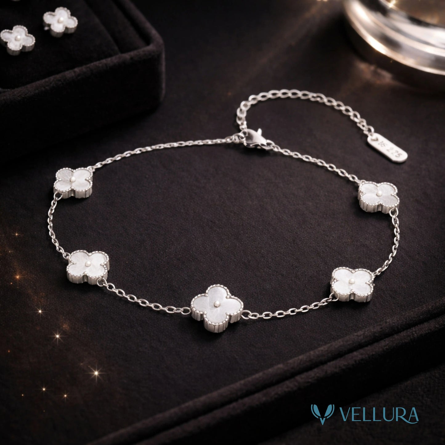 Silver Quatrefoil Bracelet