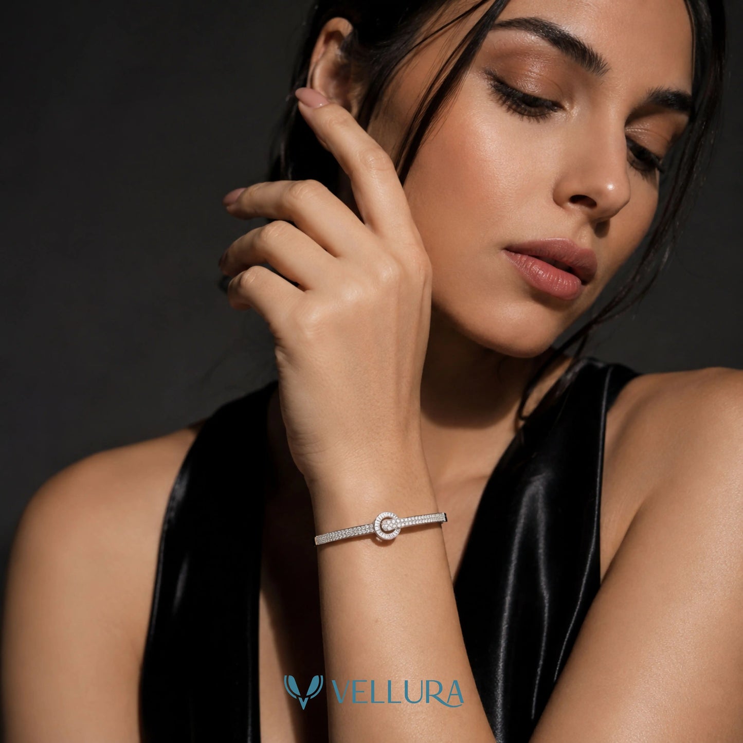 Silver Studded Knot Bracelet