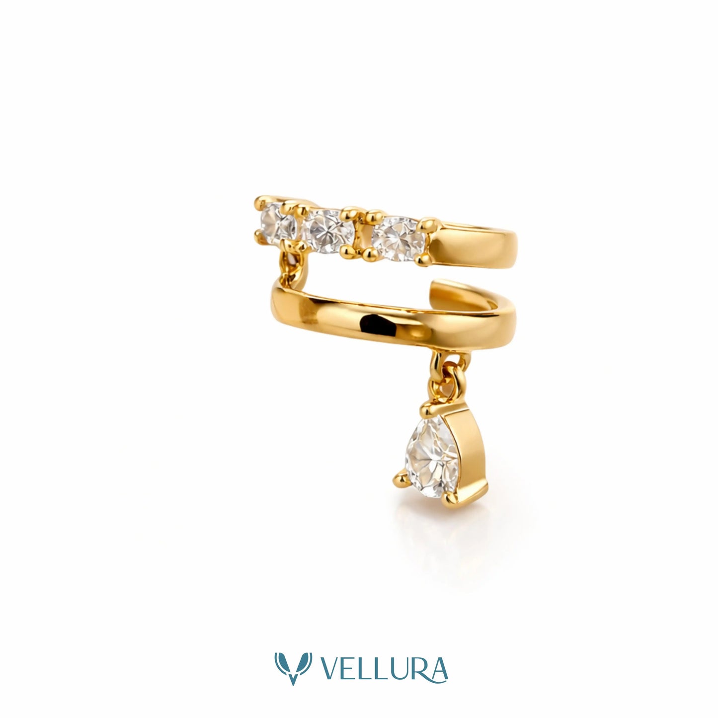 Gold Drop Ear Cuff