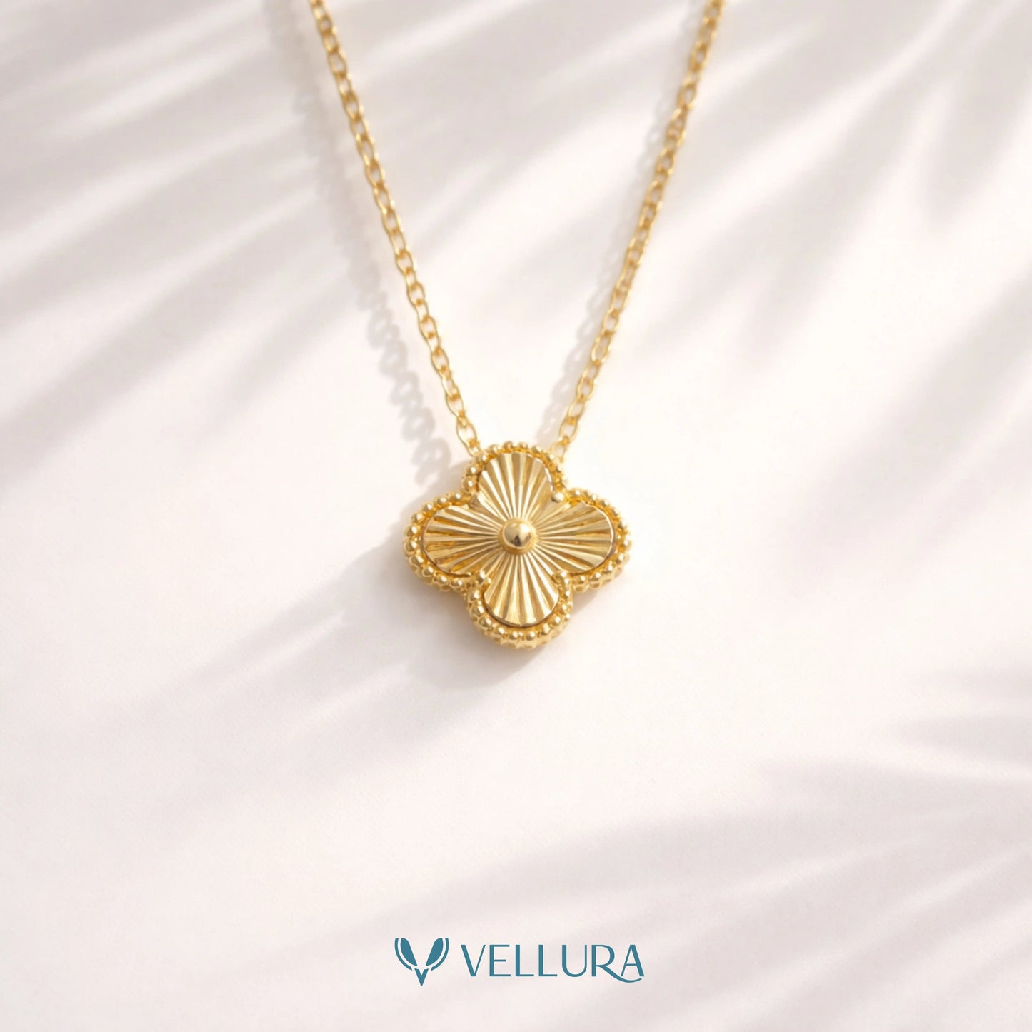 Gold Clover Pendant Necklace