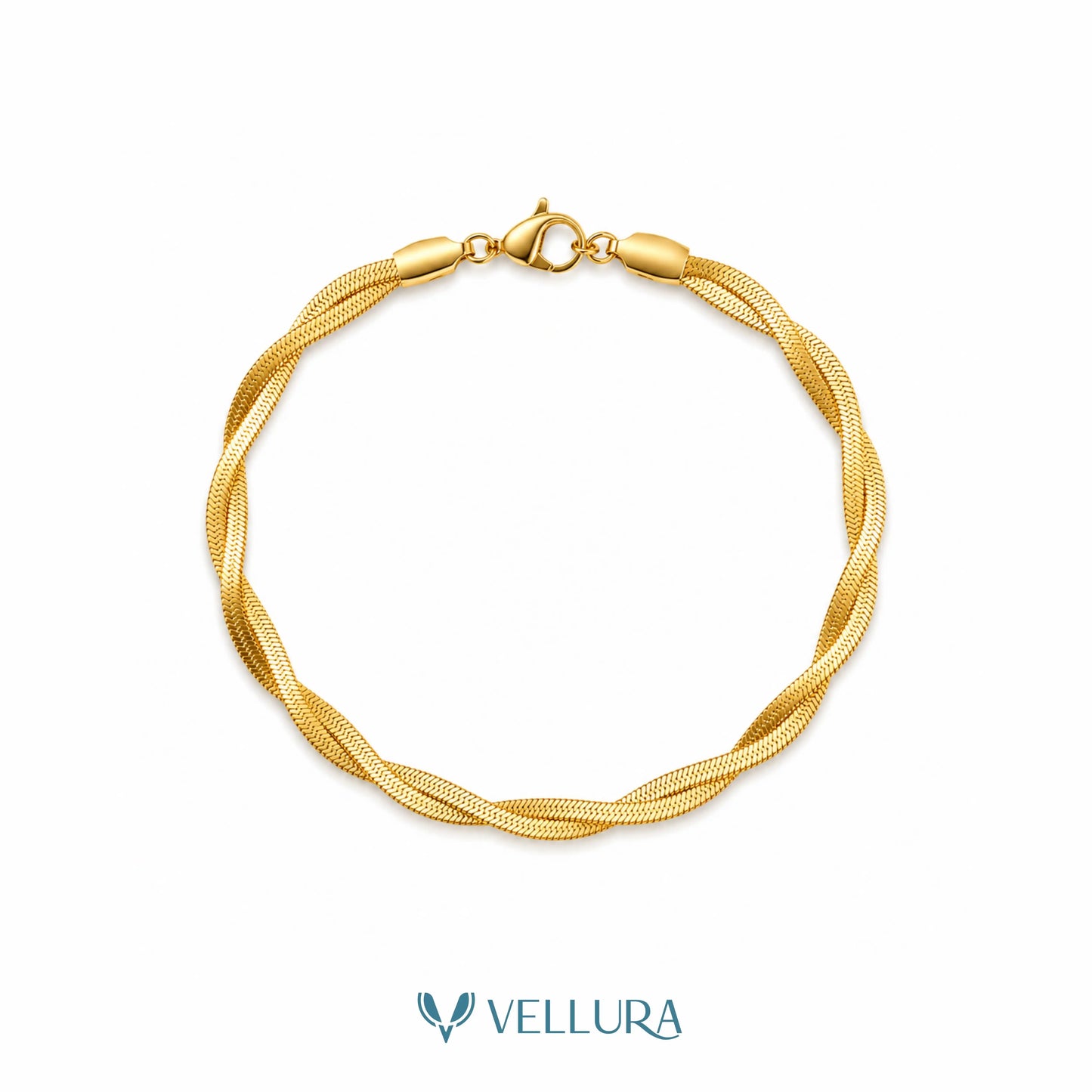 Gold Plated Oval Link Bracelet