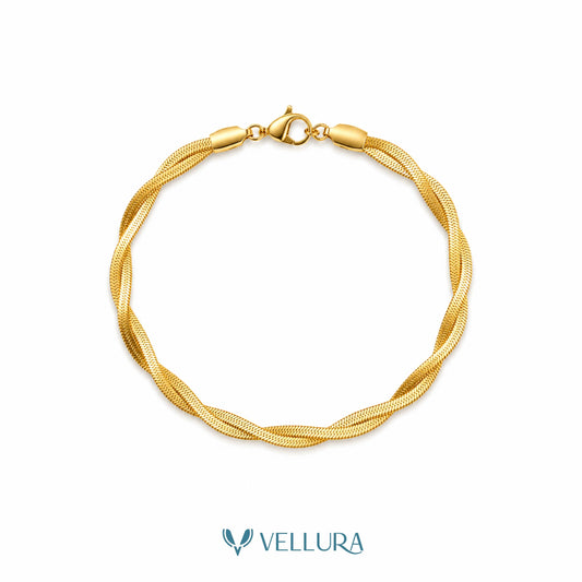 Gold Plated Oval Link Bracelet