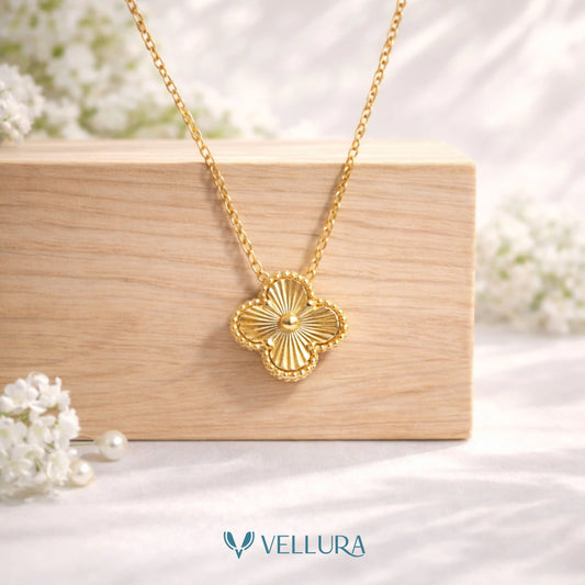 Gold Clover Pendant Necklace