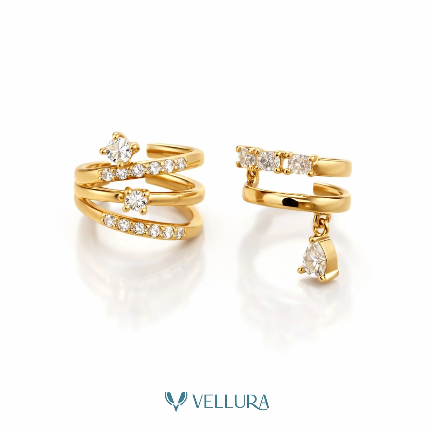 Gold Drop Ear Cuff