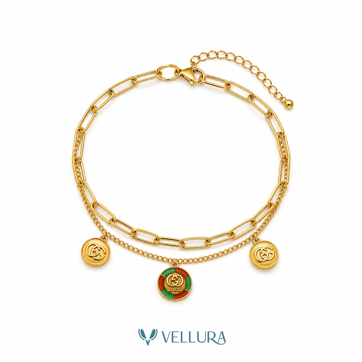 Gucci Inspired Charm Bracelet