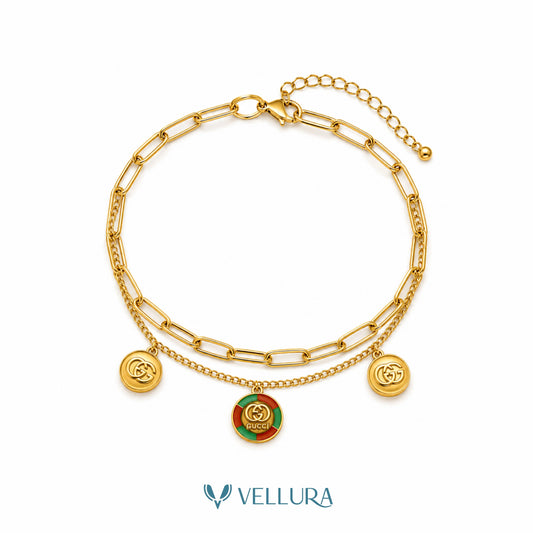 Gucci Inspired Charm Bracelet