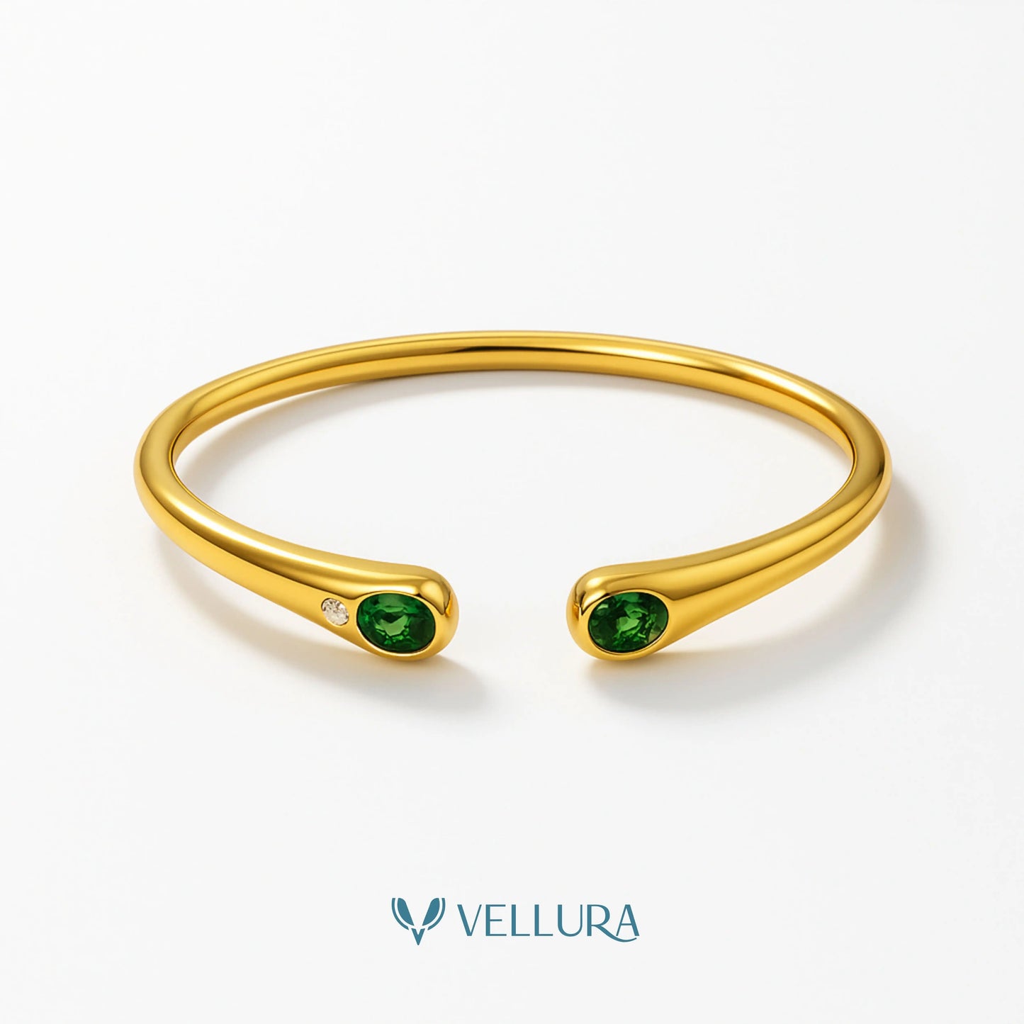 Emerald Green Open Cuff Bracelet