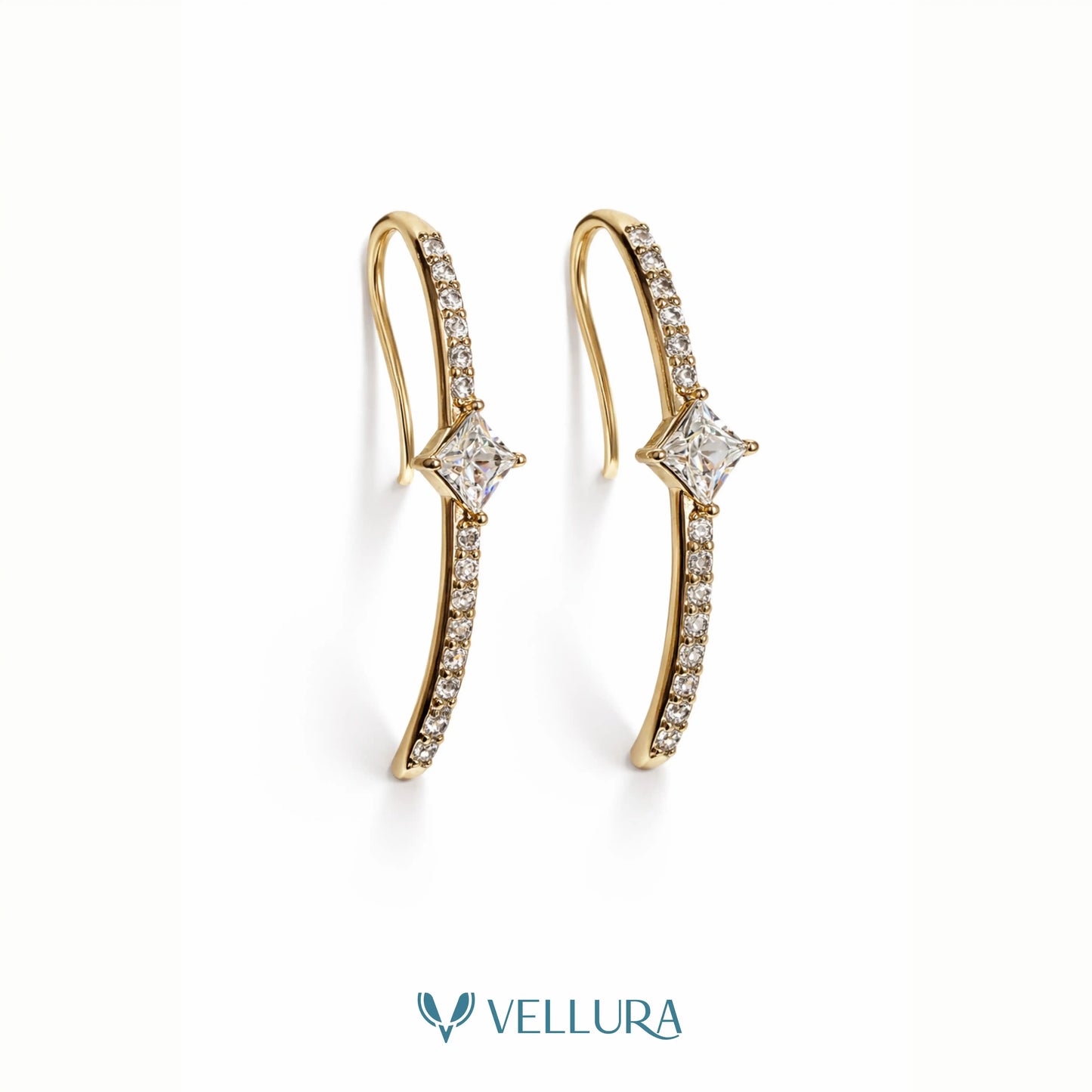 Drop Earrings- CZ Stones