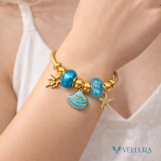 Ocean Charm Gold Bracelet