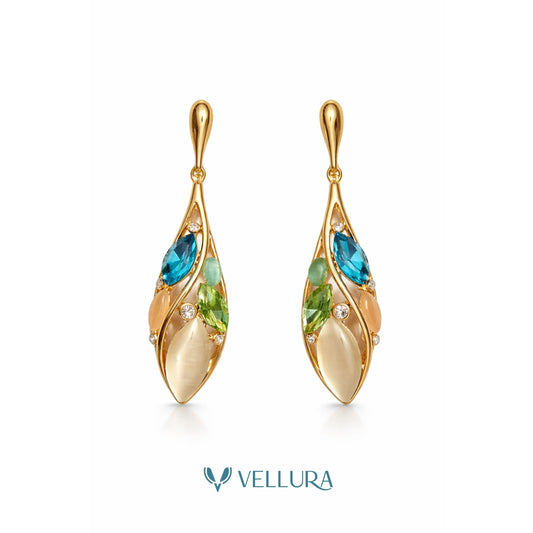 Multi-Stone Drop Earrings