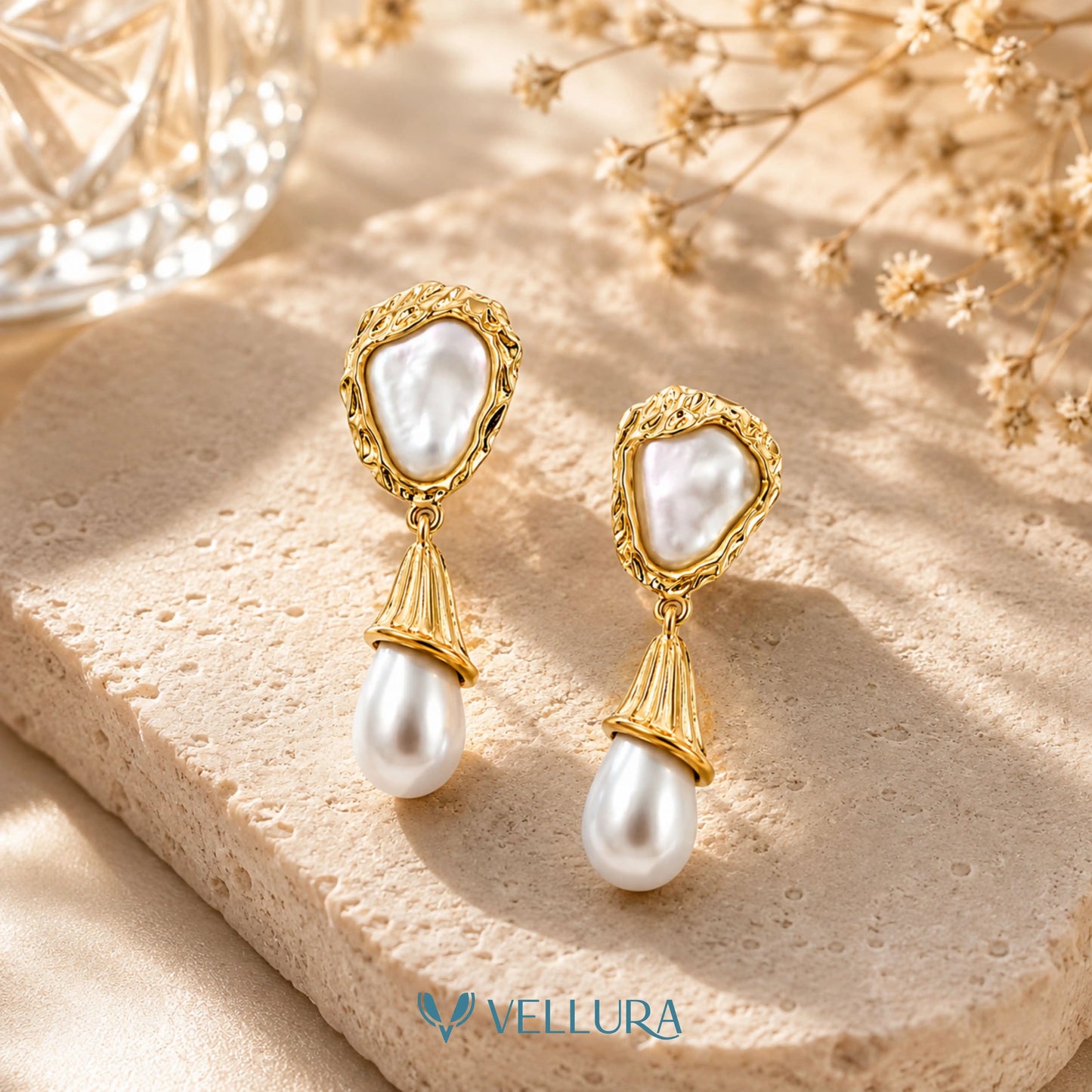 Baroque Pearl Drop Earrings
