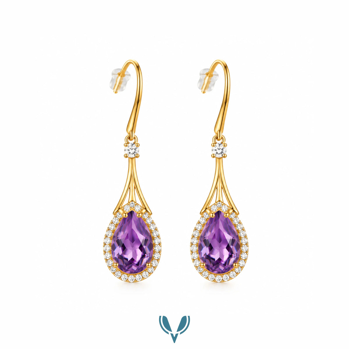 Teardrop Crystal Drop Earrings
