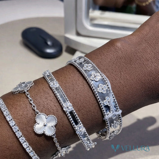 Silver Quatrefoil Bracelet