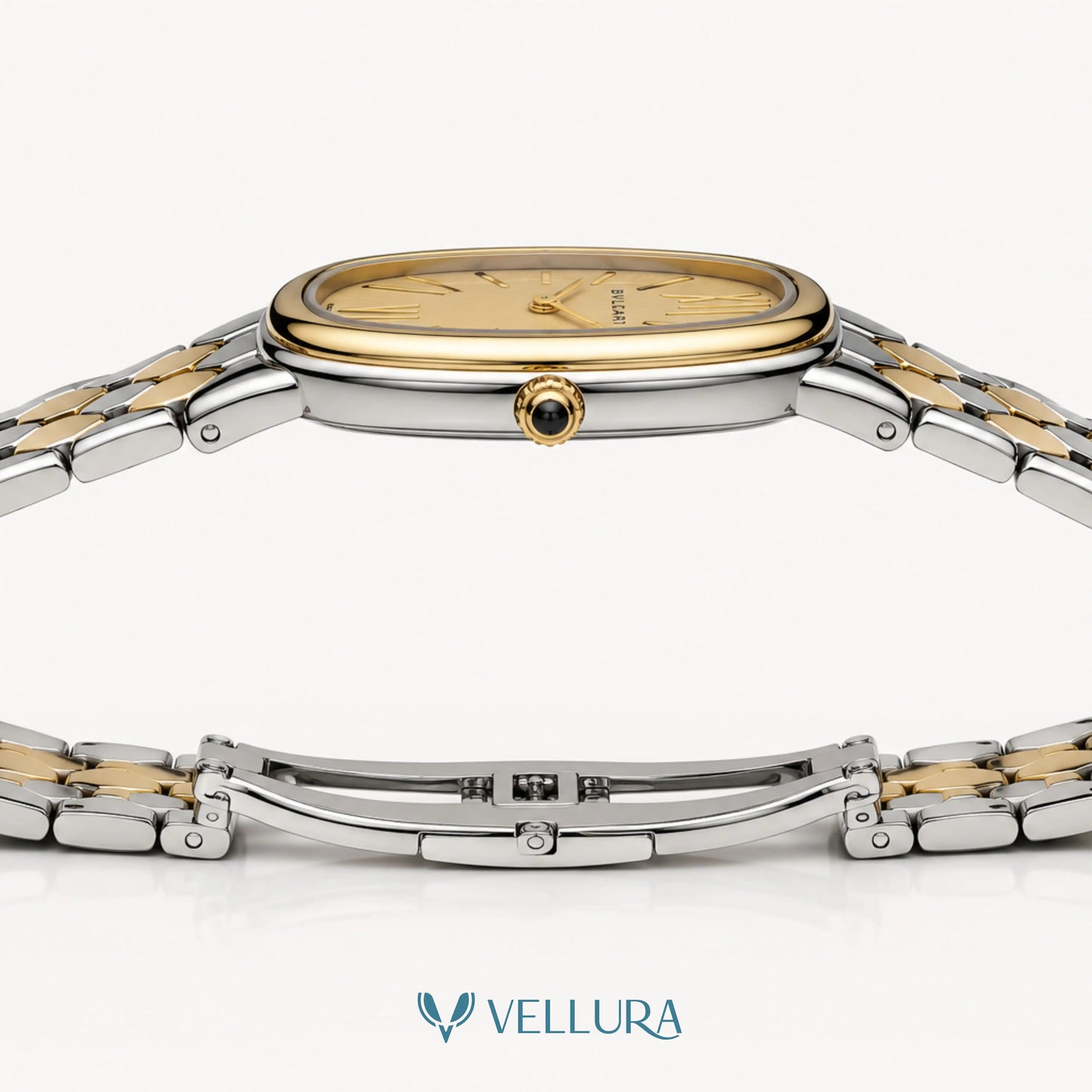 Royale Oval Dual Tone Watch-Bvlgari Inspired