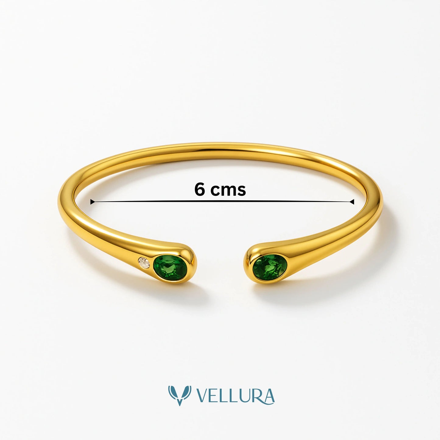 Emerald Green Open Cuff Bracelet