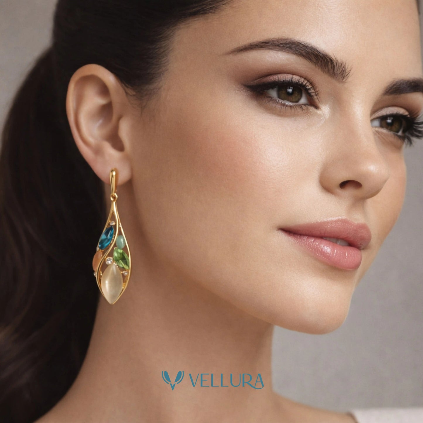 Multi-Stone Drop Earrings