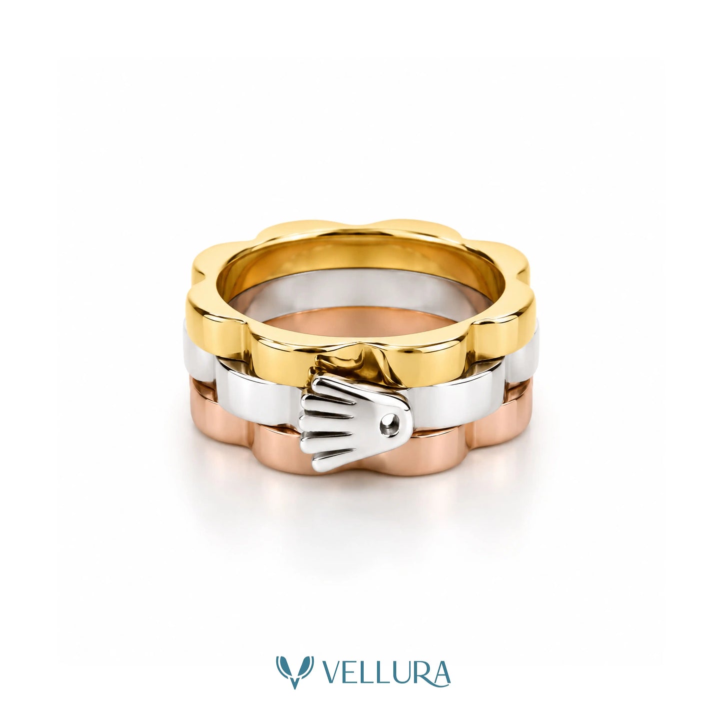 Interlocking Hand Ring-Rolex Inspired