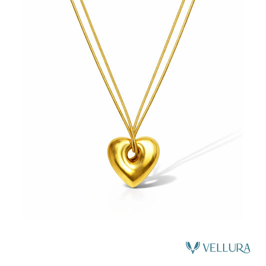 Gold Heart Pendant Necklace