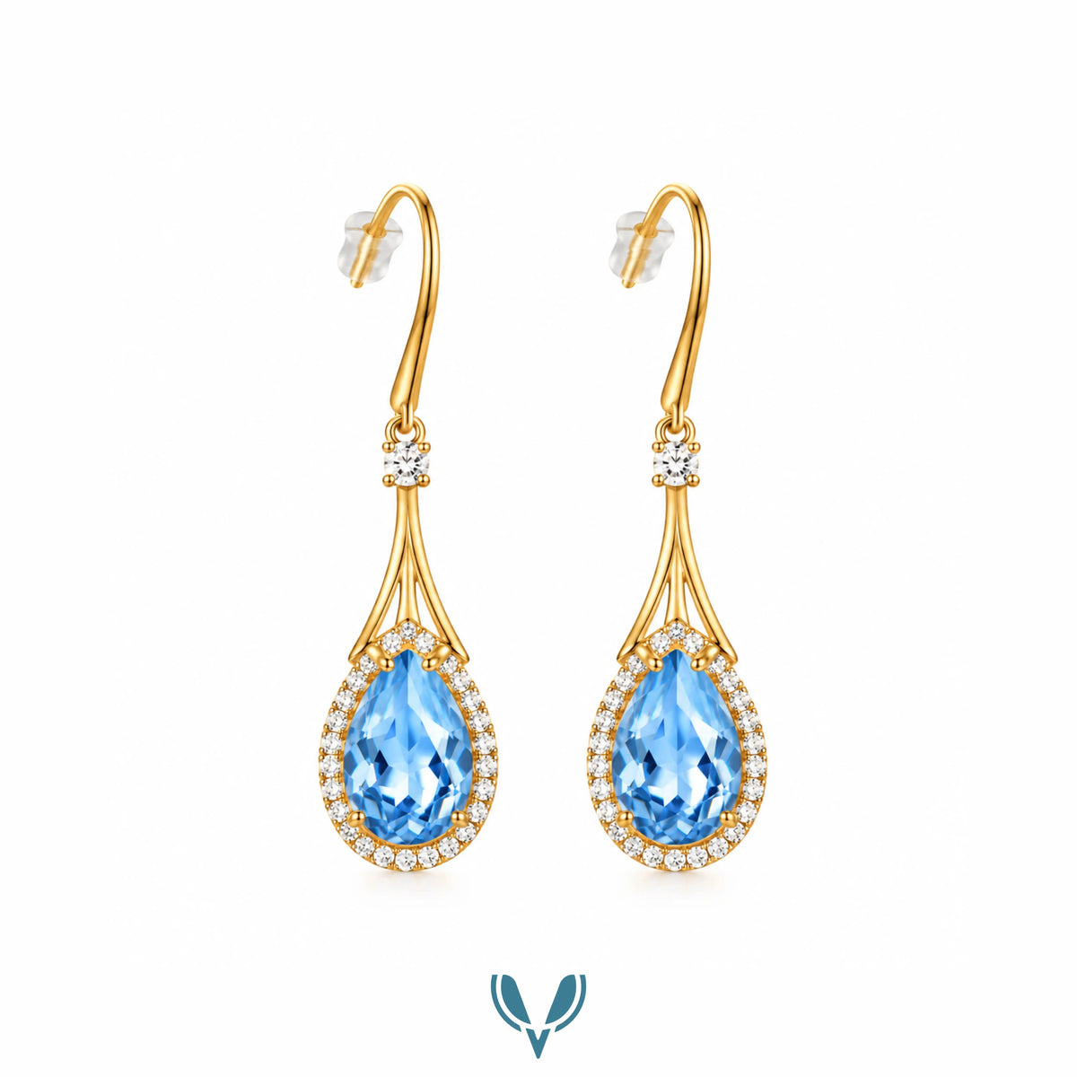 Teardrop Crystal Drop Earrings