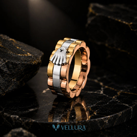 Interlocking Hand Ring-Rolex Inspired