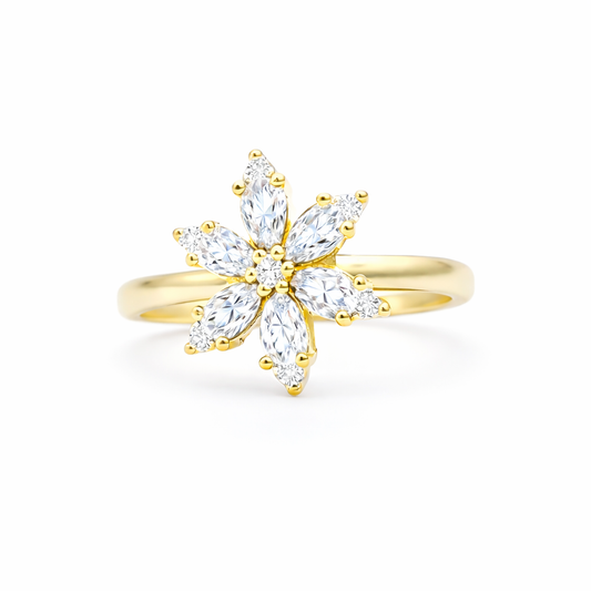 Gold Floral Ring