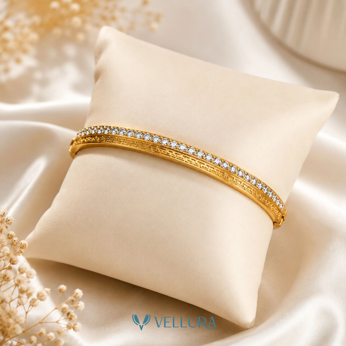 Greek Key Studded Bracelet