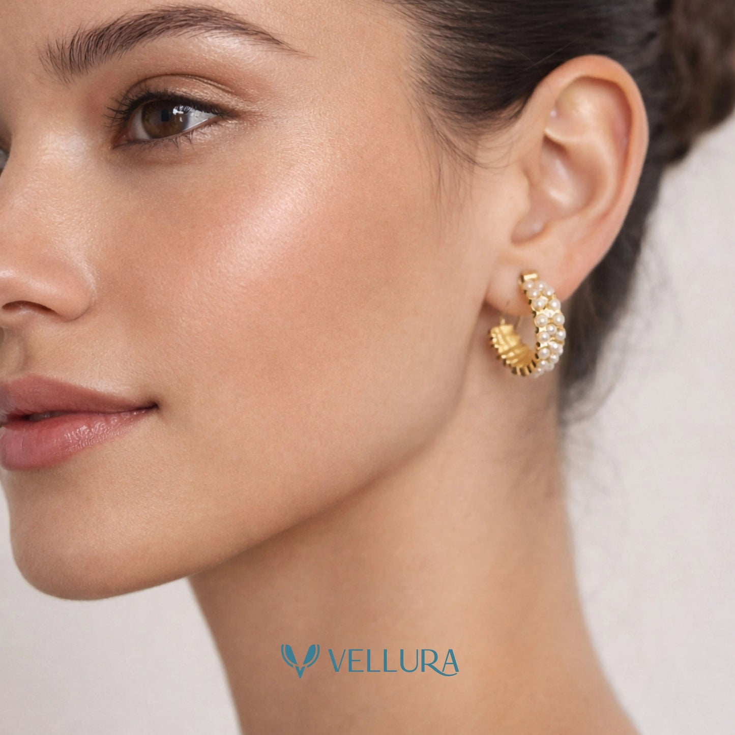 Pearl Hoop Earrings