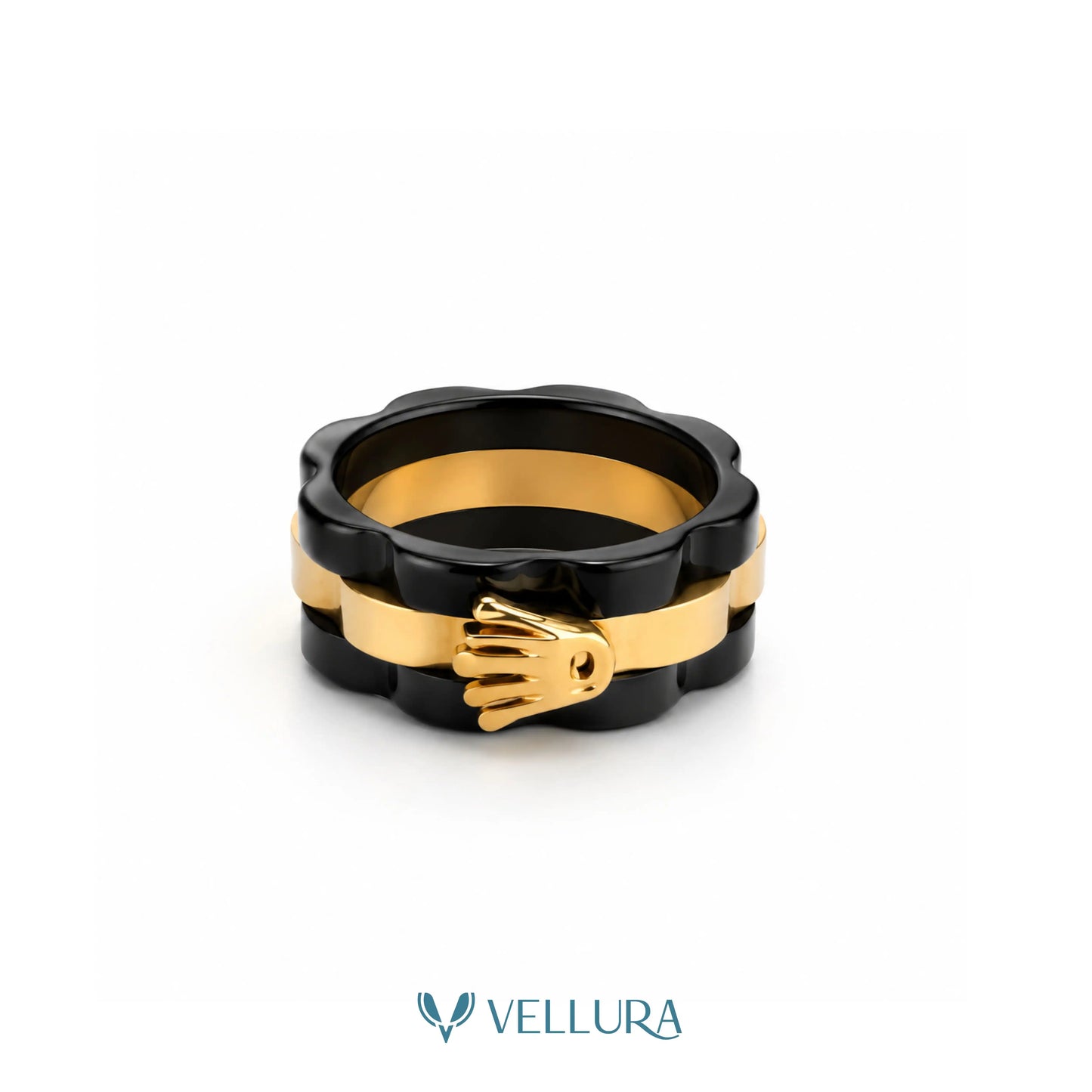 Interlocking Hand Ring-Rolex Inspired