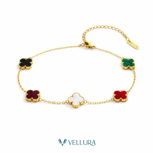 Multi Colour Quatrefoil Bracelet