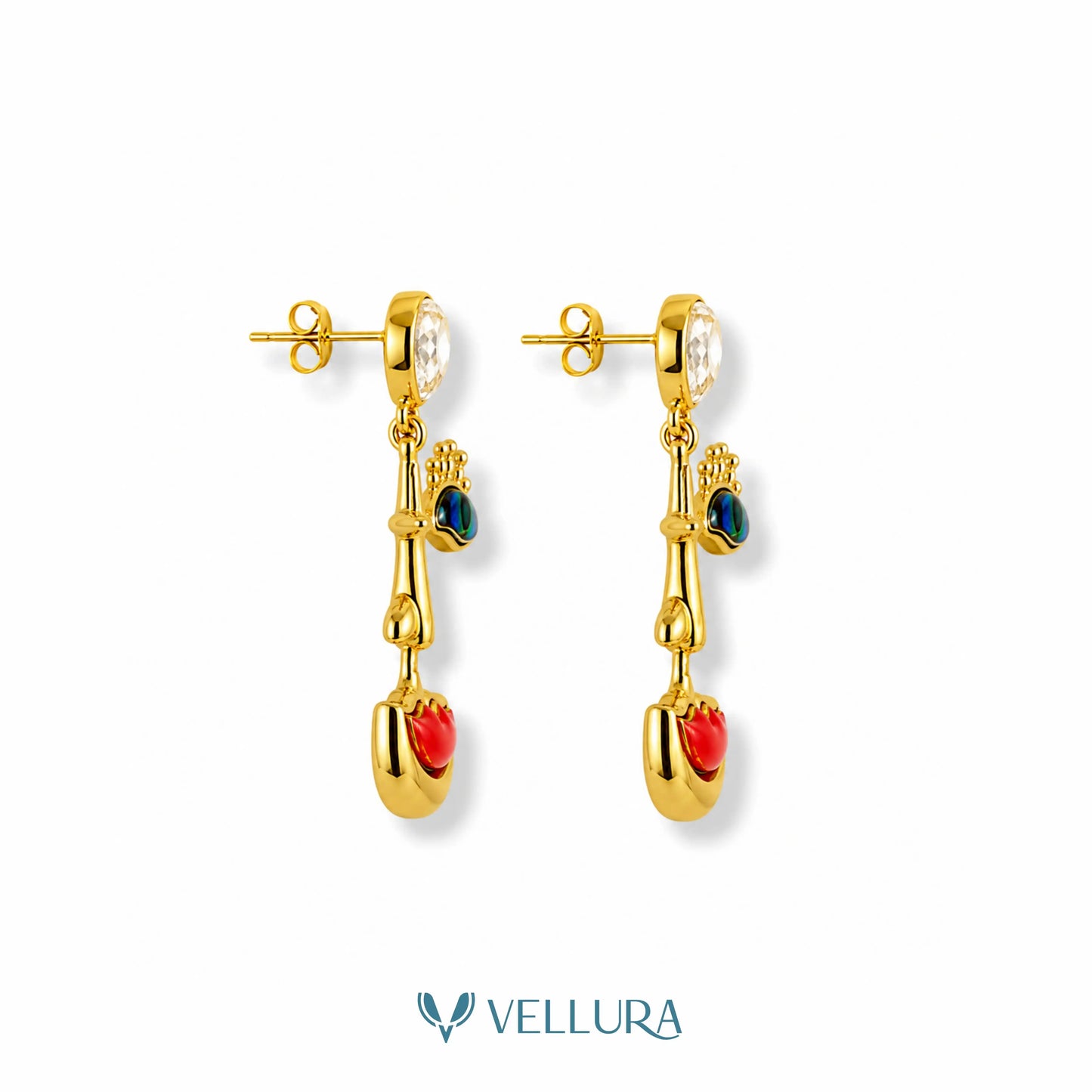 Abstract Face Drop Earrings