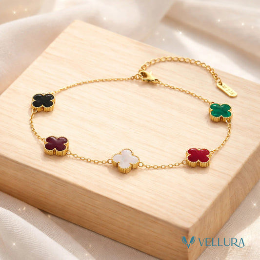 Multi Colour Quatrefoil Bracelet